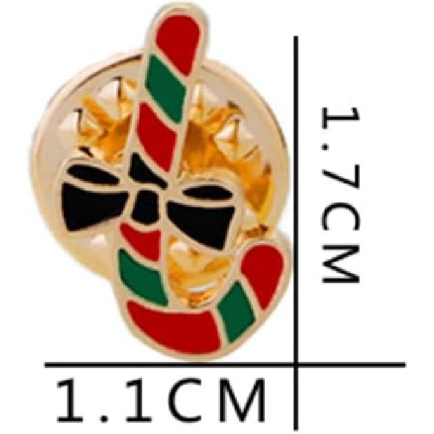 Christmas Candy Stick Christmas Theme Cartoon Enamel Pins Creative Brooch Lapel Pin Badge Cute Metal Brooch Pins Accessories Decoration for Girls
