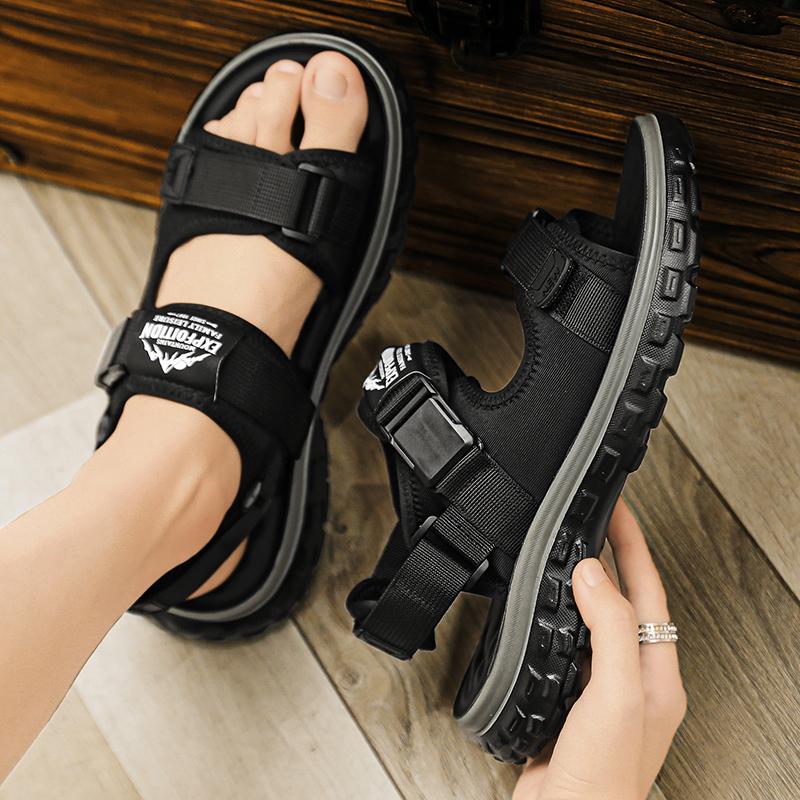 Premium Men's Classic Fashion Sandals Outdoor Non-Slip Men's Hiking Sandals Comfortable Wear-Resistant Rubber Roman Shoes