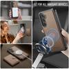 For Samsung Galaxy S26+ Magnetic Case JEEHOOD J09 RFID Blocking Card Holder Leather Back Phone Cover