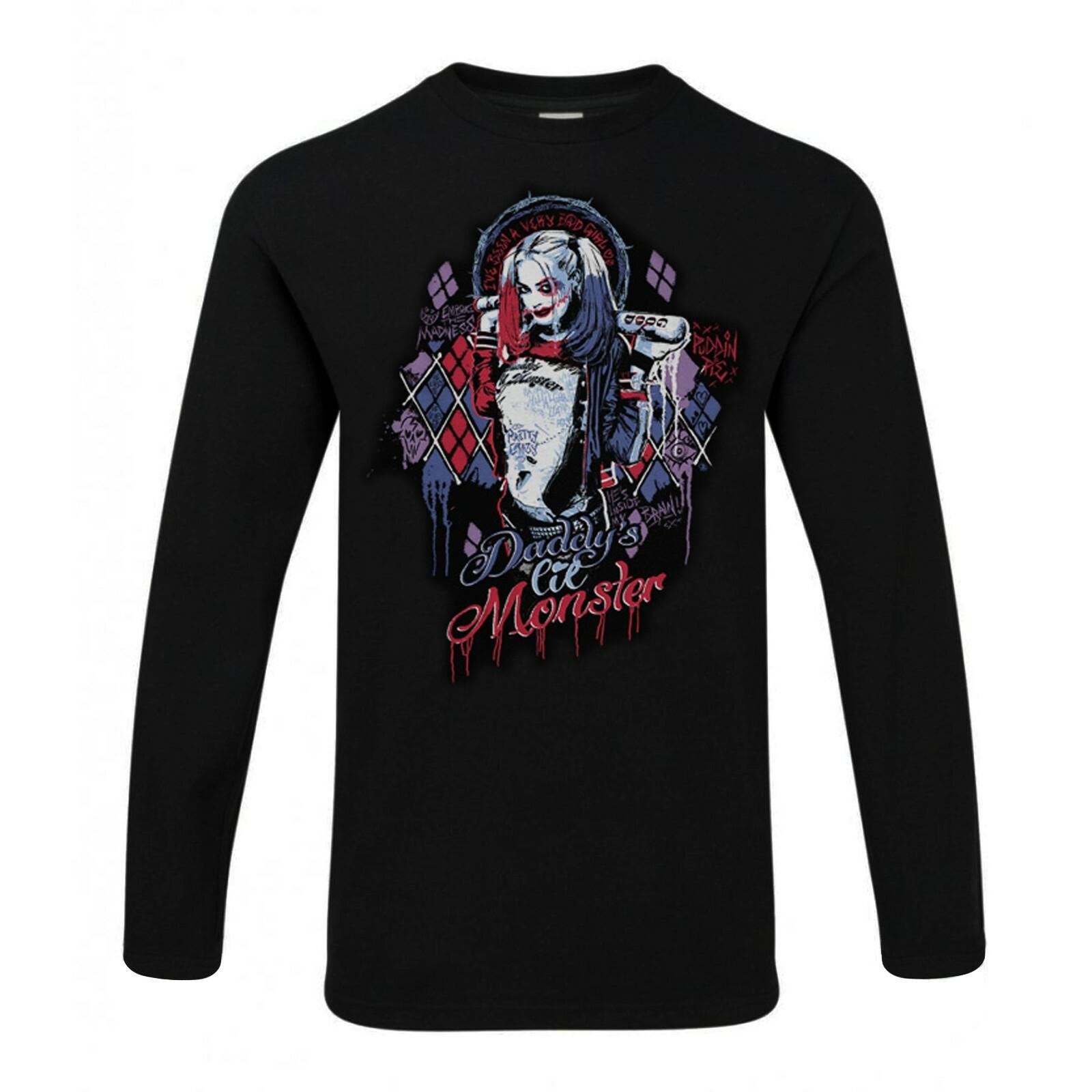 Licenza Ufficiale Suicide Squad Harley Quinn Manica Lunga T-SHIRT S-XXL Taglie L