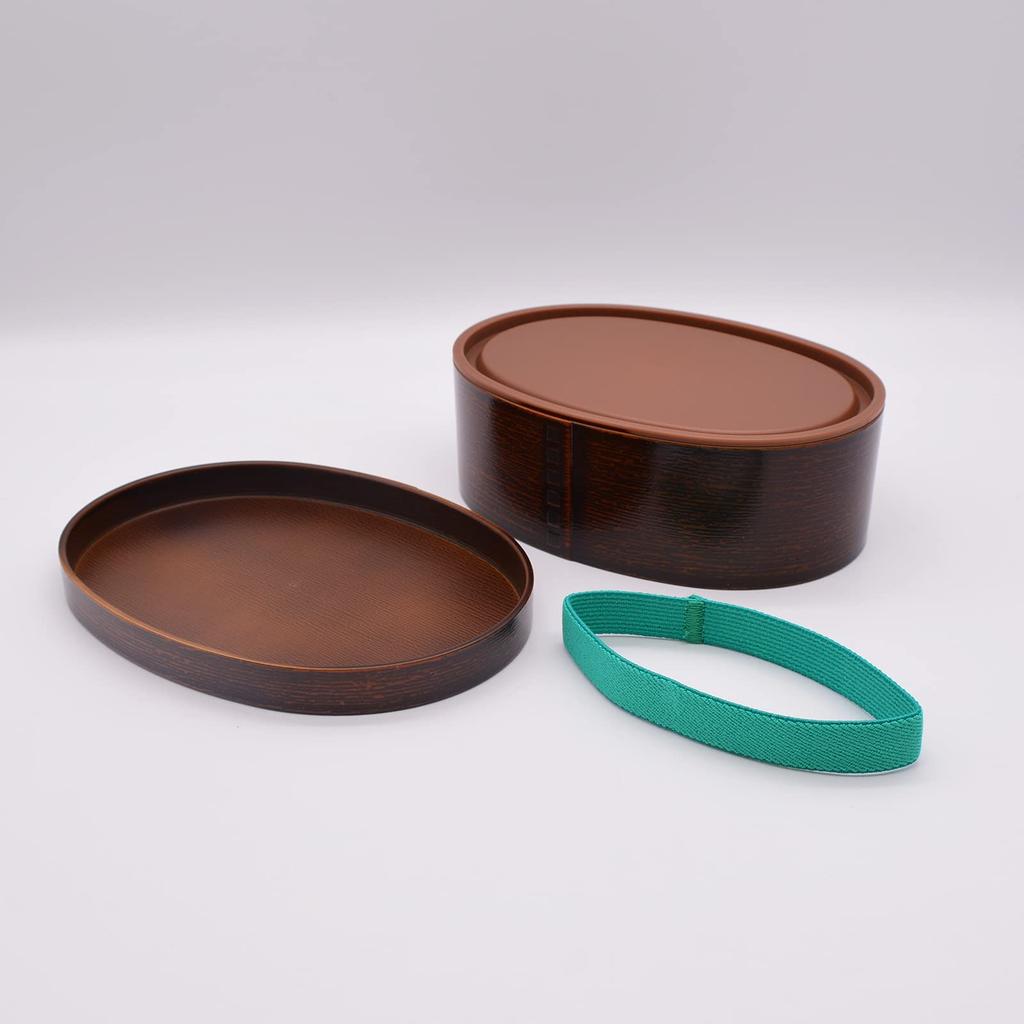 Mitani Yamanaka Lacquerware Bento Single Microwave and Dishwasher Wappa Made In K17582 Box, Tier, Antibacterial, Approx. 550ml, Safe, Style, Oval,
