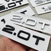 3D ABS Car Letters Rear Trunk Badge V10 V6T 2.0T Logo Sticker Emblem For  Audi A4 A5 A6 A7 A8 Q/S/RS/SQ Series Auto Accessories