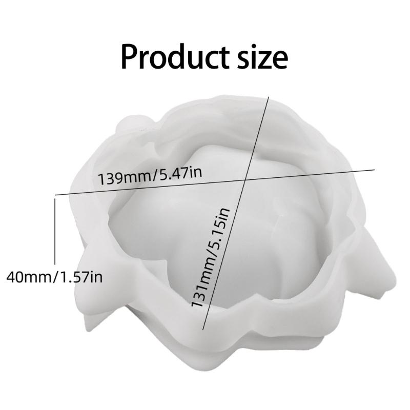 Flower Resin Tray Mould Food Grade Silicone Floral Dish Silicone Molds For Candle Holder Soap Jewelry Storage Tray