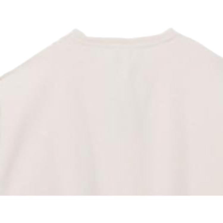 New Era Logo Print Solid Color Crewneck Sweatshirt Unisex Sweatshirt Ivory 13038767