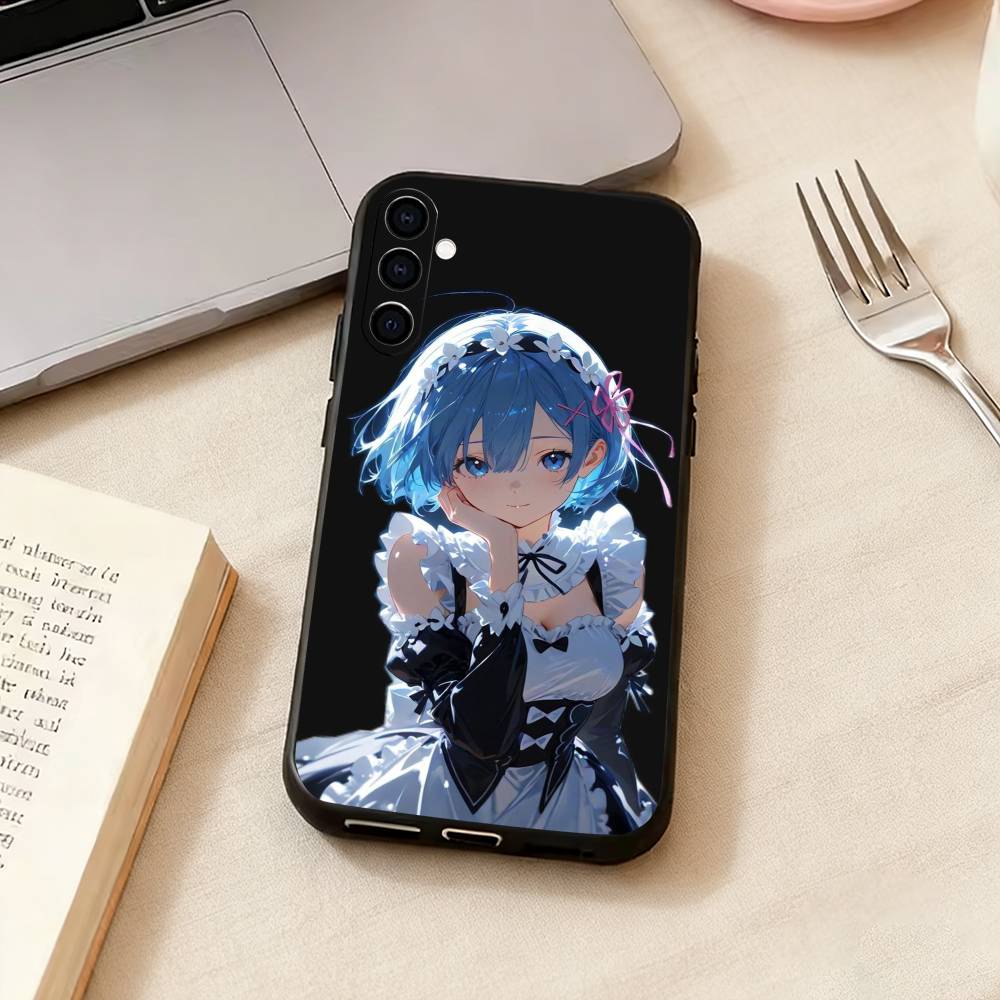 Re  Z-Zero Rem Phone Case For Samsung Galaxy A73,A72,A71,A70,A53,A52,A51,Soft Silicone Black Cover Samsung a20s