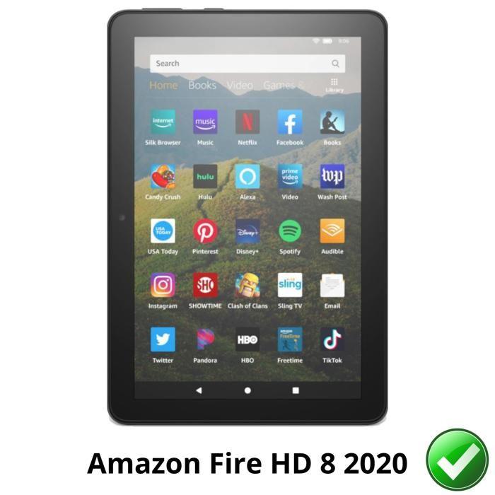 Protection écran pour Amazon Fire HD 8 (2020) [Pack 2] Film Plastique Protecteur Résistant Ultra Mince Phonillico