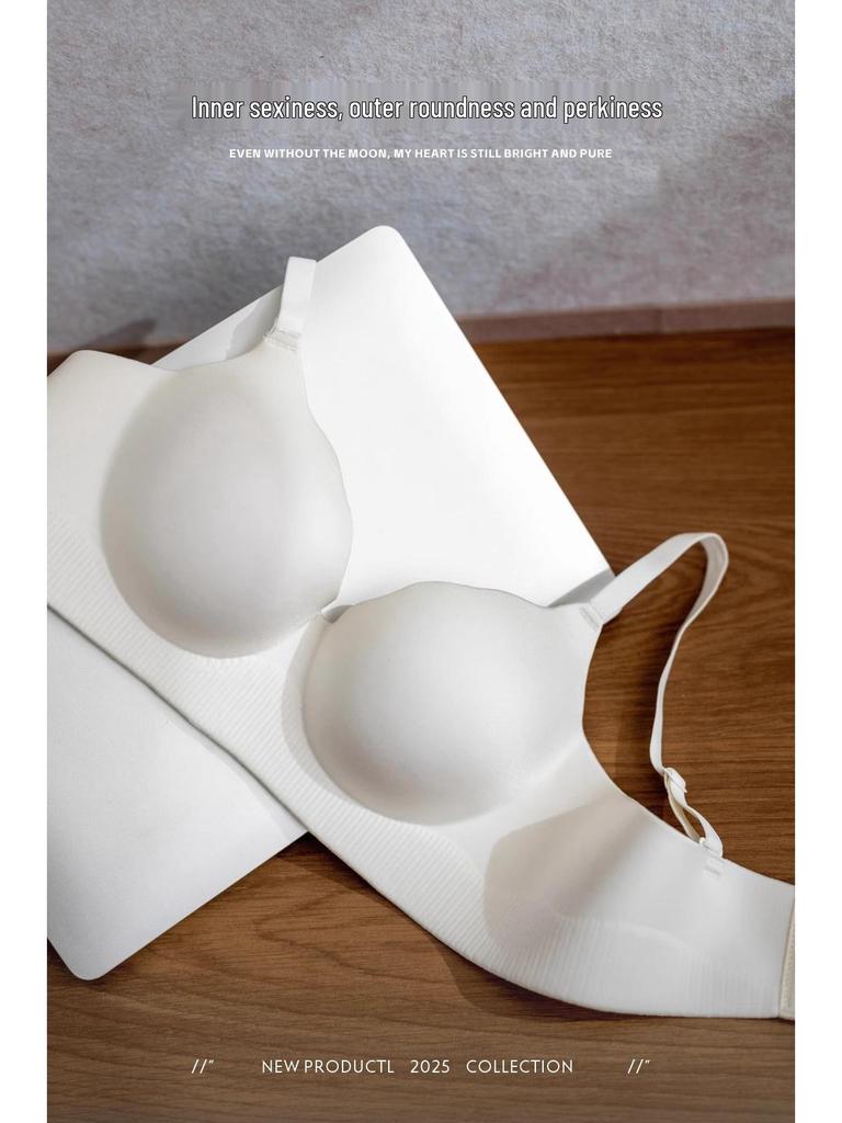 Original Seamless Gathered Thick-Cup Bra for Women