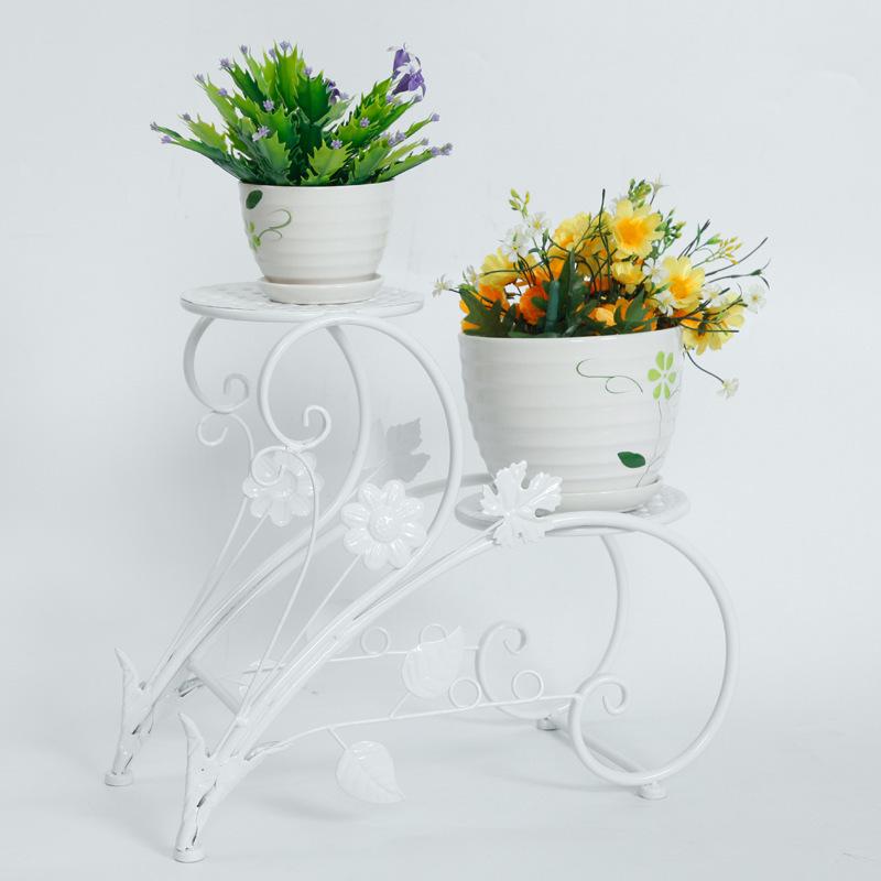 Multi-layer Rabbit-Shaped Wrought Iron Plant Stand for Balcony 47*40