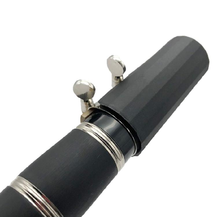 Portable Clarinet Saxophone Mouthpiece Set Black Clarinet Mouthpiece with Caps Ligature Reed for Beginner Student