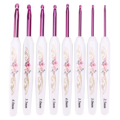Crochet Hooks 8 Pcs Soft NonSlip Good Grip Knitting Needles Set with Mark for Weaving Home