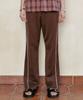 MEN IN JUNGLE Curved Piping Line Bootcut Track Pants - Brown