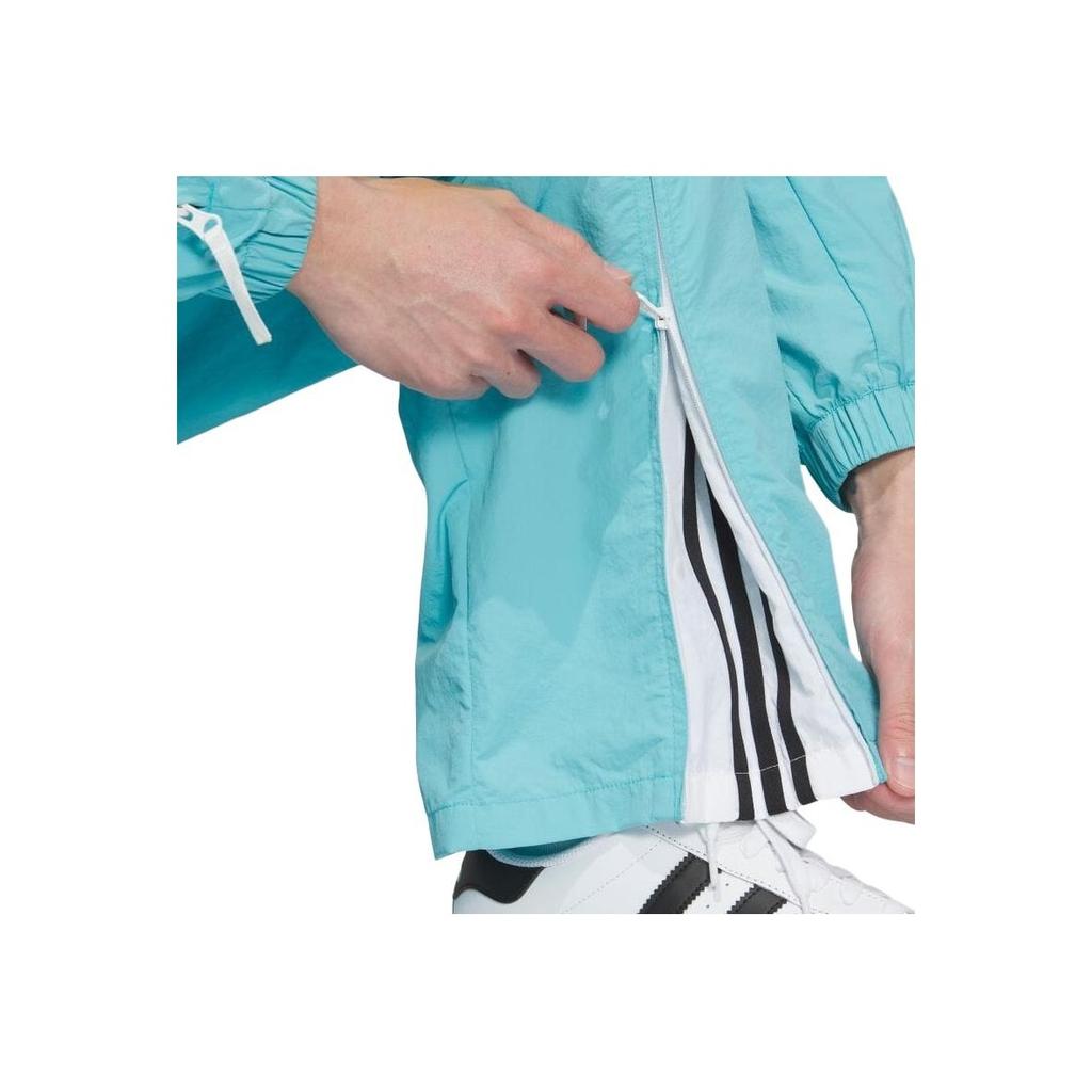 Adidas Originals x KR SS24 Solid Color Loose Cargo Pants with Elastic Waist Men Bottoms Aqua IZ4921