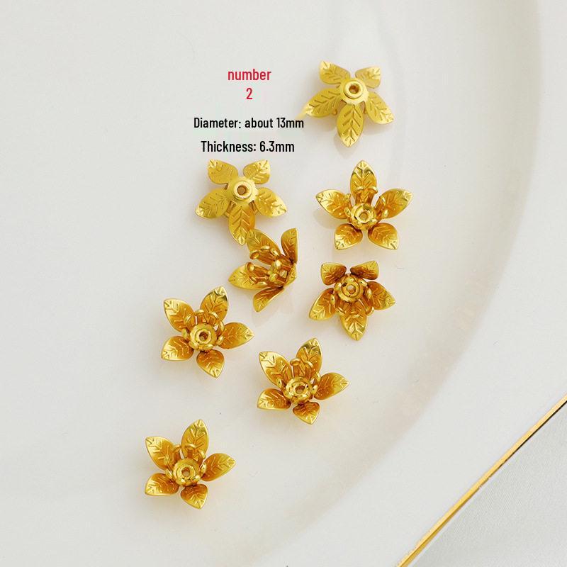 Vergoldete Lotusknospe Haarnadel - Antiker Stil Mehrschichtige Staubgefäße Blume Haaraccessoire