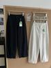 Women’s Slim-Fit Wide-Leg Cropped Pants - Lyocell Cotton, Hip-Covering, Korean Spring Style