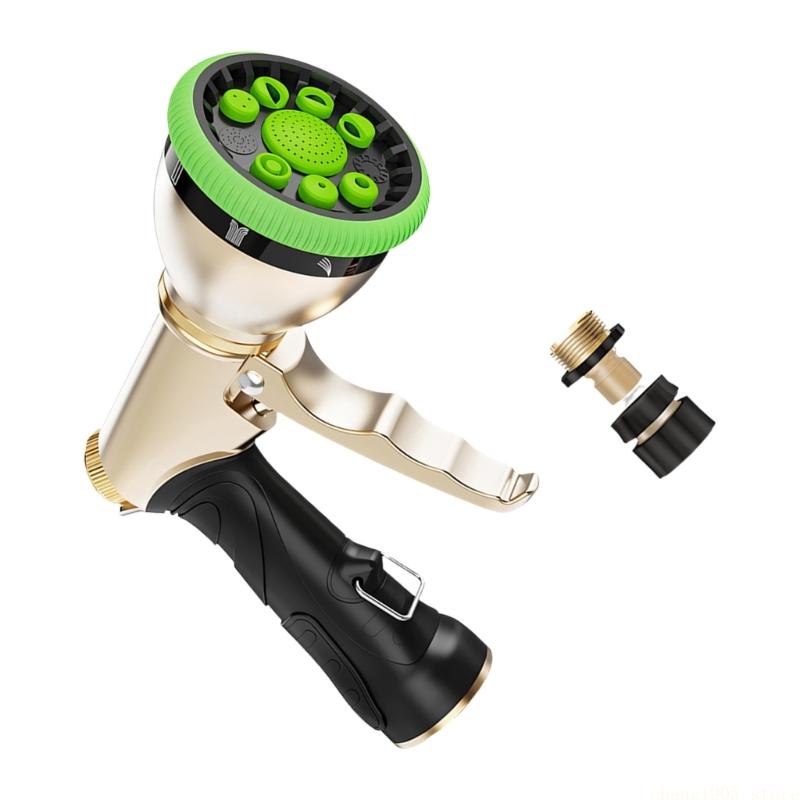 QX2E Professional Garden Hose Nozzle Durability Zincs Alloys Watering Nozzle