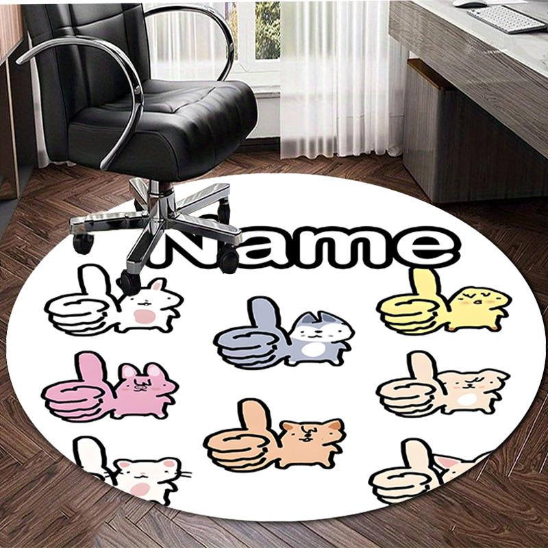 Personalized K-Kpop Team Round Chair Office Rug - Perfect for Mat, Office Chair & More - Ideal Gift for Birthdays and Holidays