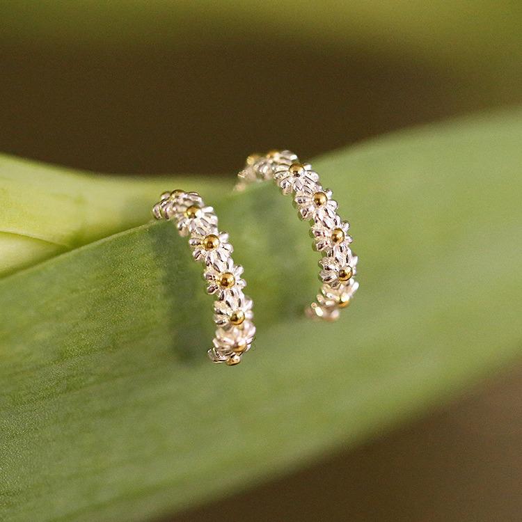 

Серьги-кольца с ромашками: Серьги-пусеты из стерлингового серебра 925 пробы, нишевый дизайн в стиле Мори для женщин 2659