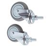 2PCS 3 Inch Swivel Casters Heavy Duty Silent Wheels 360 Degree Rotation for DIY Utility Cart Trolley M10x30mm 25kg Load