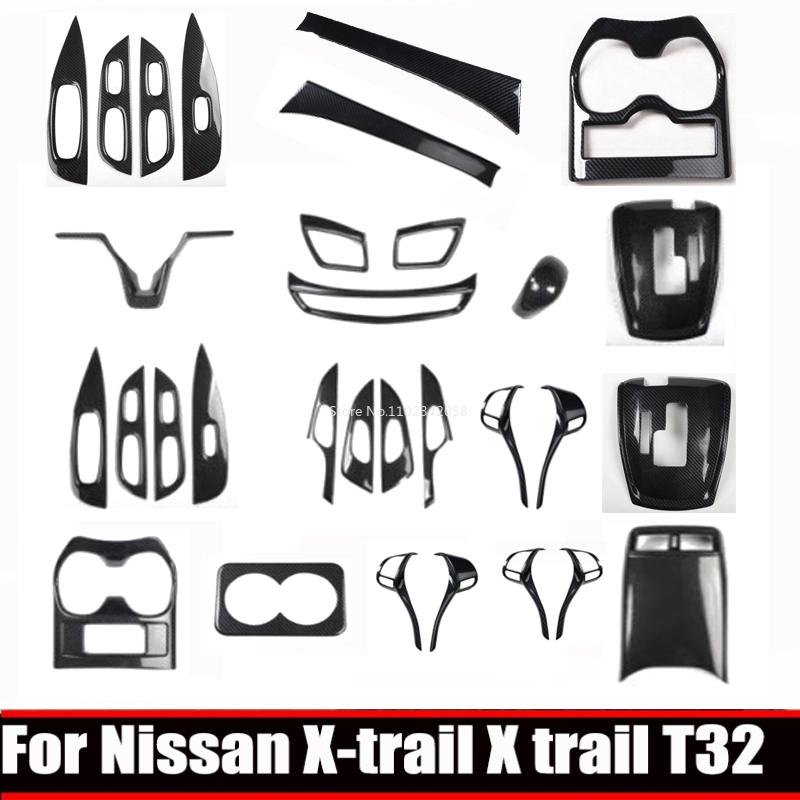 LHD RHD interior Accessories For Nissan X Trail T32 X-trail 2014- door armrest window button switch gear shift panle cover