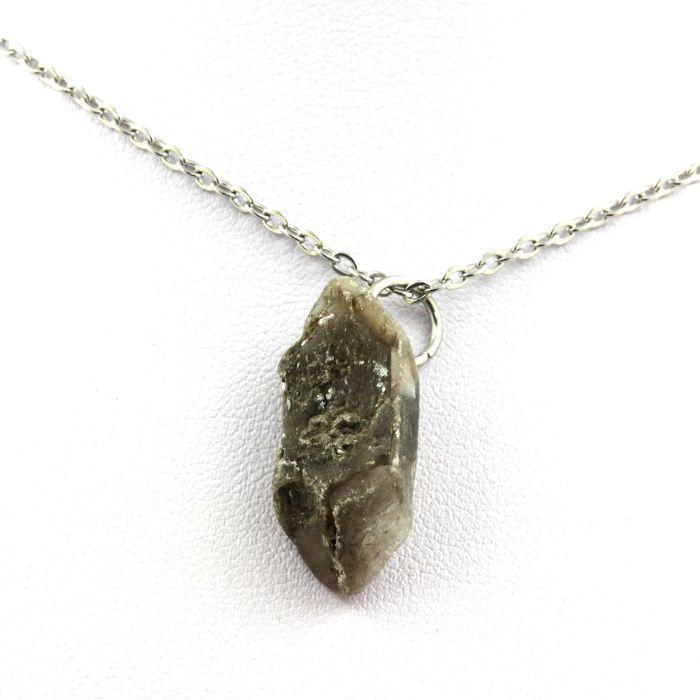 Stones and Minerals. Raw Gypsum Necklace. 14.25 Ct. Marcieu, Isère, France.