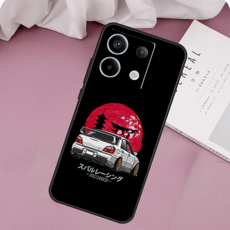 Sports Car JDM Drift Case For Xiaomi Redmi Note 12 11 9 10 13 Pro Plus 12S 11S 10S 9S Redmi 13C 9C 10C 12C Cover Redmi Note 12 Pro 5G