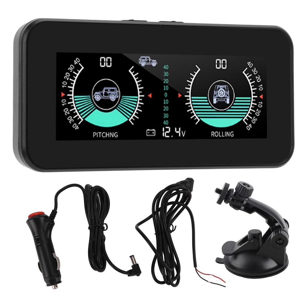 Universal Intelligent Car Inclinometer Tilt Gauge High Resolution HUD Digital Angle Slope Meter for