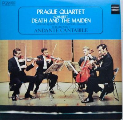 LP Record PRAGUE QUARTET, SCHUBERT, TCHAIKOVS - Death And The Maiden / Andante Cant OX7009N DENON 1975 Japan Classical Used