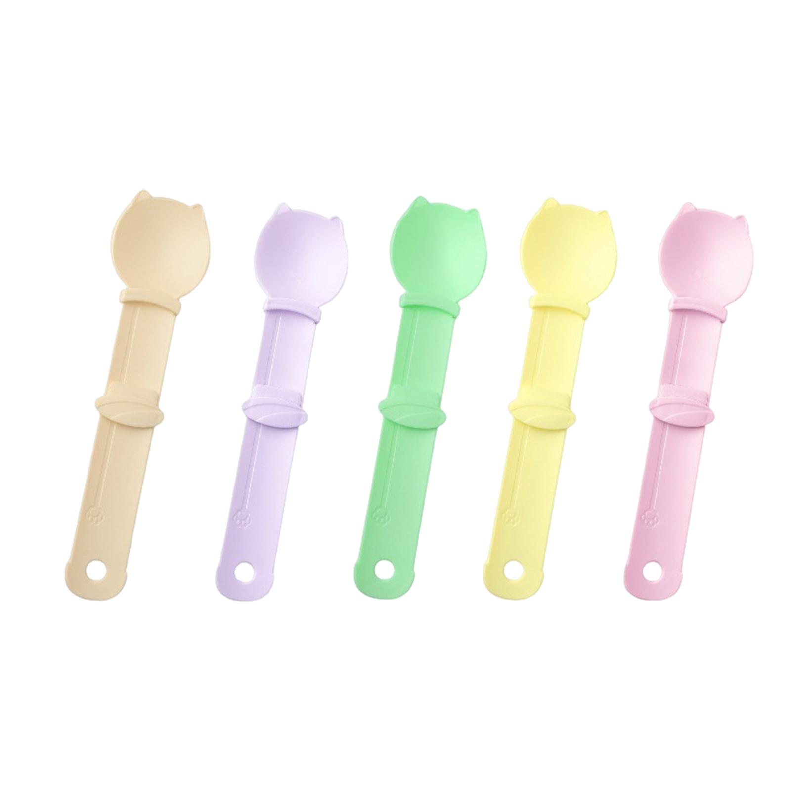 

5PCS Cats Treating Spoon, Lickable Cats Treating Spoon Squeezing, Multi-Function Cats Treats Feeder For Pet Liquid Snack And Wet Food One Size