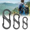 5Pcs Set S Type Mini Keychain Hook Carabiner with Lock Anti-Theft Outdoor Camping Backpack Buckle Key-Lock Tool