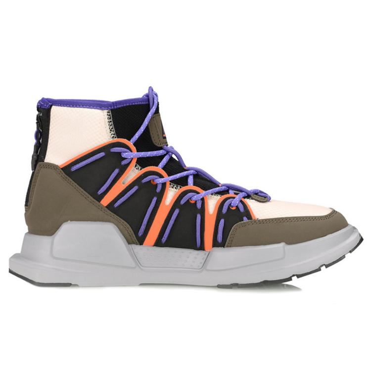 Li Ning Essence Synthetic Leather, Textile Cushioning Lightweight Abrasion Resistant Slip Resistant High top AGBP089-2