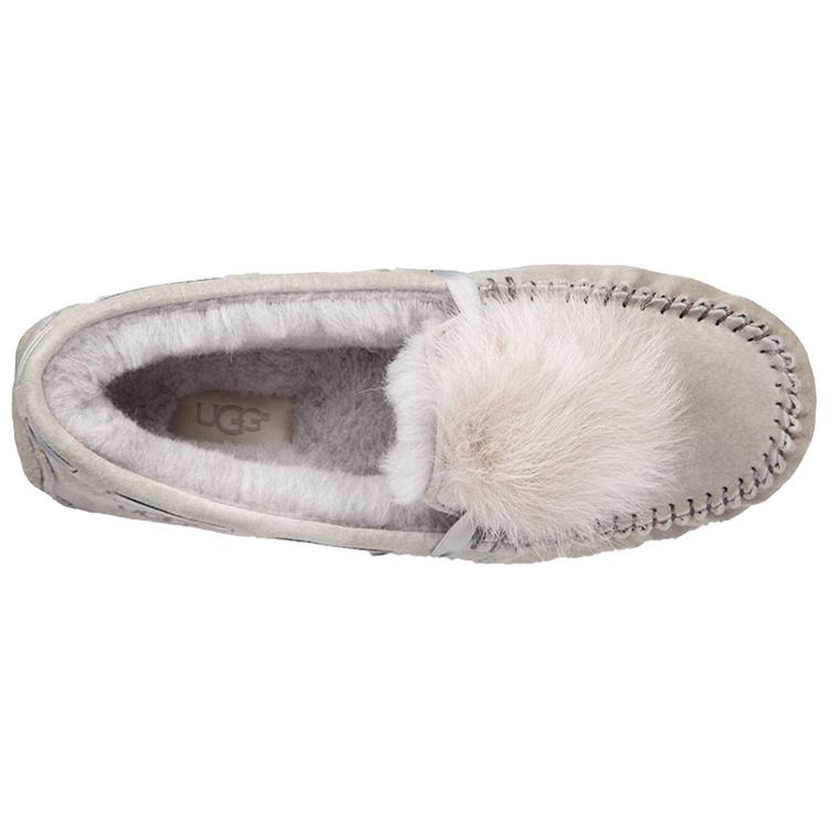 (WMNS) UGG Dakota Pom Pom Slip on Grey Women's 1019015-SEL
