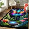 1pc Beautiful Butterfly Print, Design Indoor Area Rug - Soft, Anti-Slip, and Durable Gaming Room Decor for Bedroom