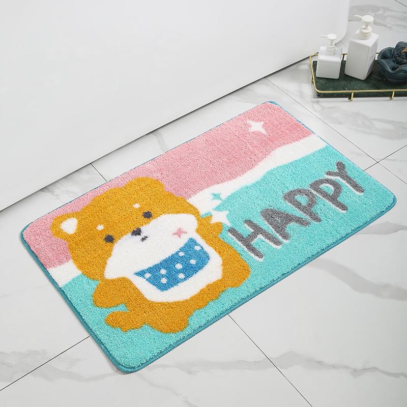 Mata podłogowa do łazienki druk atramentowy z mikrofibry łazienka chłonna mata do stóp wycieraczka do butów do sypialni mata antypoślizgowa uciekający dywan