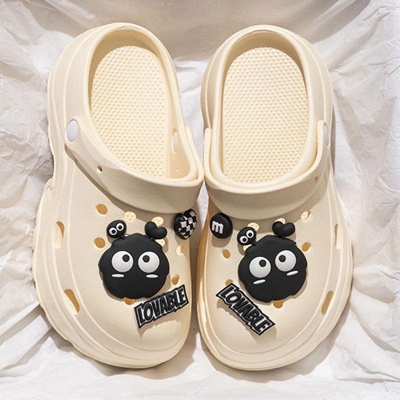 Women's Chunky Height-Boosting Odor-Resistant EVA Beach Sandals - Trendy Summer Baotou Slippers