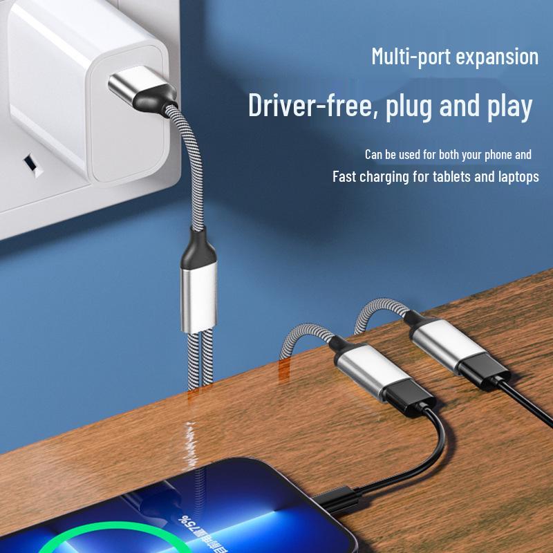 Type-C Portable USB Hub: Docking Station, Flash Drive, Mouse Extension, Cord Splitter, Multi-Port Expander.