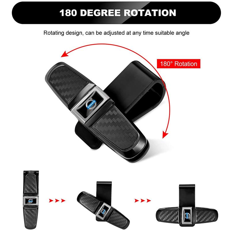 Car Glasses Case Auto Sun Visor Glasses Holder Clip For Volvo XC90 V90 V60 XC60 V40 S80 S60 S90 C40 XC40 V70 XC70 C30 C70 EX90
