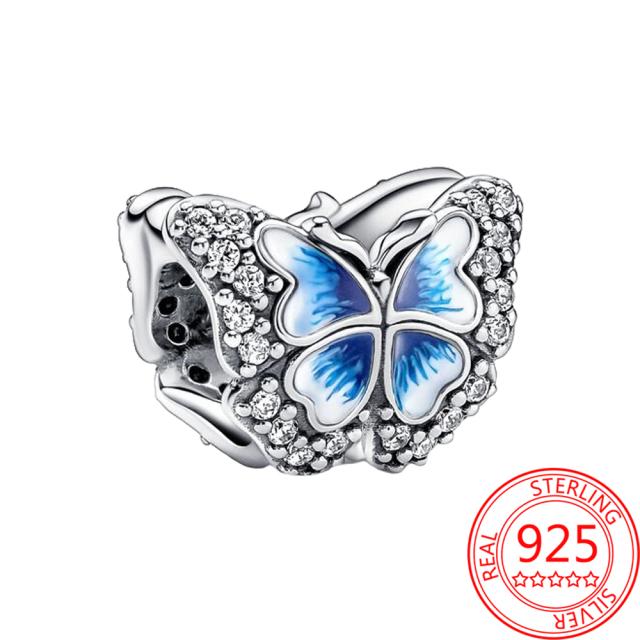 New 925 Sterling Silver Gold Padlock & Key Dangle Charm Fit  Original  Silver Bracelet Beads for Women Fine Jewelry Gift