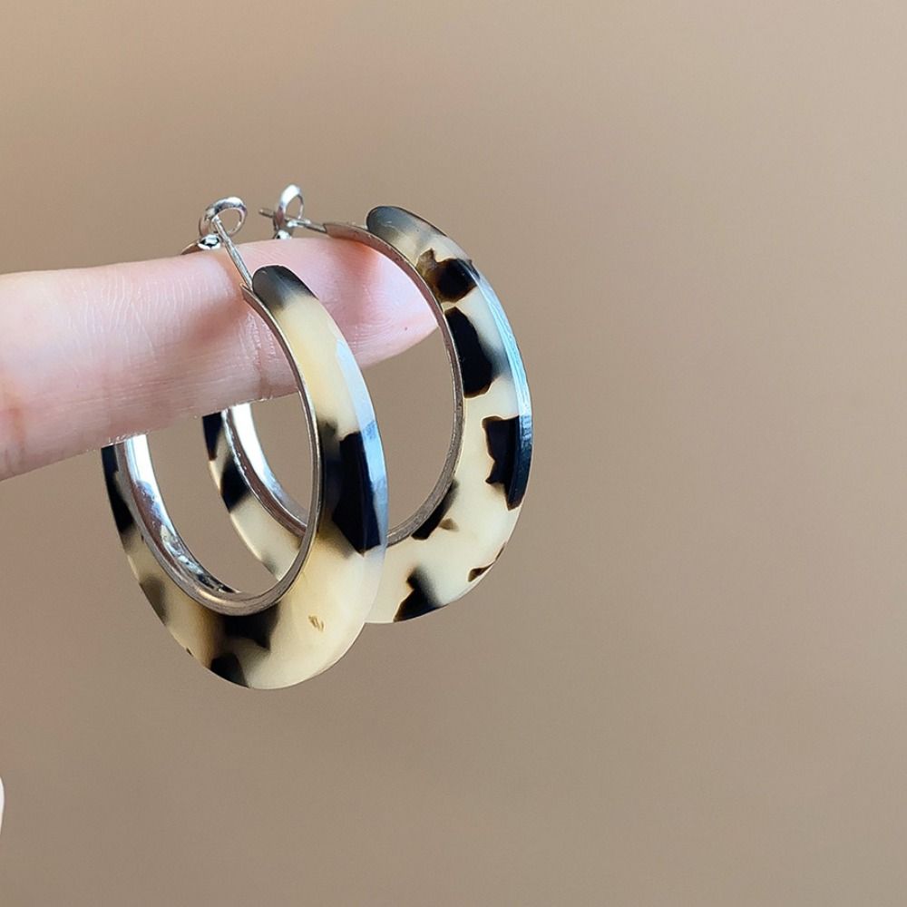 Vintage Acetate Hoop Earrings Trendy Geometric Earrings Set C-shaped Earring Set  Girls