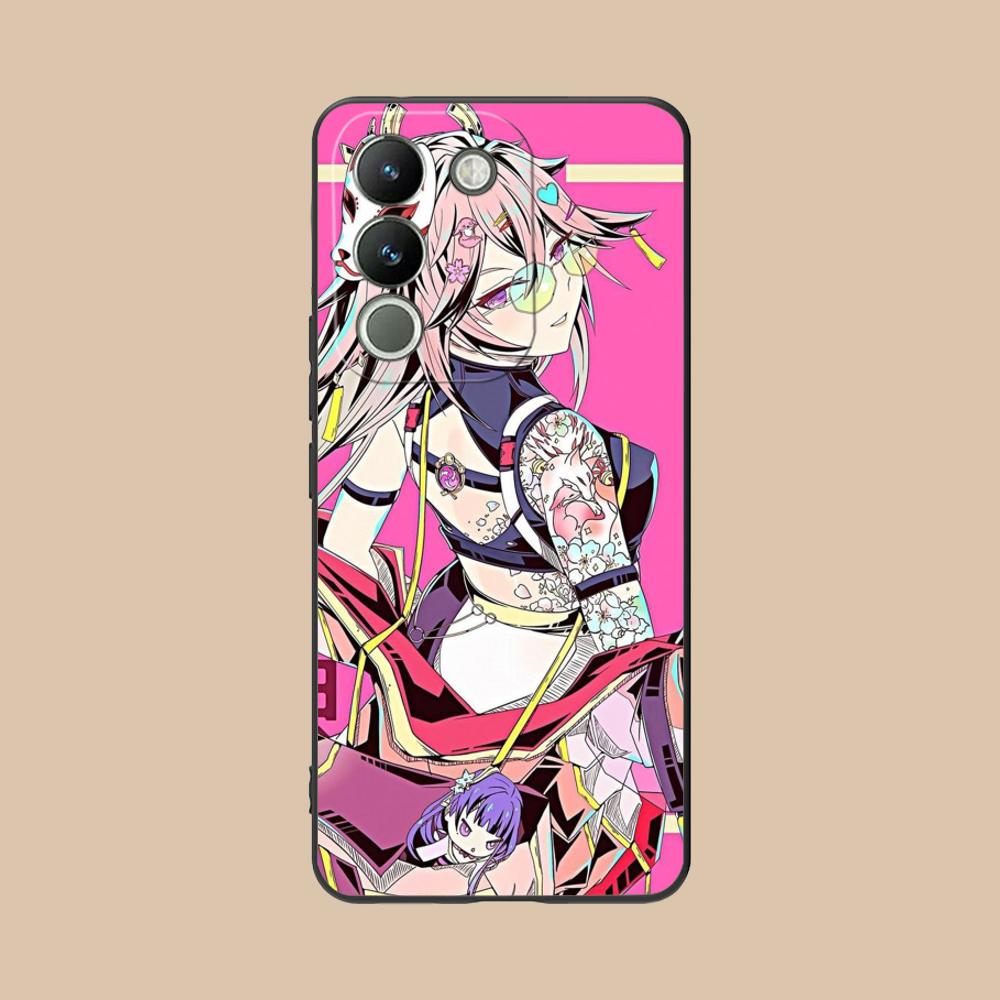 Modne etui na telefon komórkowy z tatuażem dla dziewczyny do VIVO V60 V50 V40 V30 V29 V27 V25 V23 Pro Lite 5G Kolorowy nadruk Pokrowiec Luksusowy
