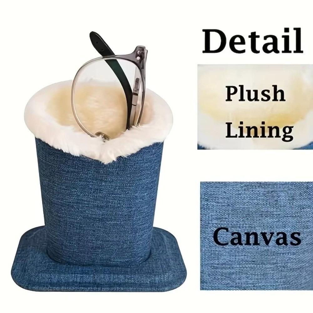 Anti-Scratch Glasses Box Linen Sunglass Stands Portable Eyeglass Holders  Travel