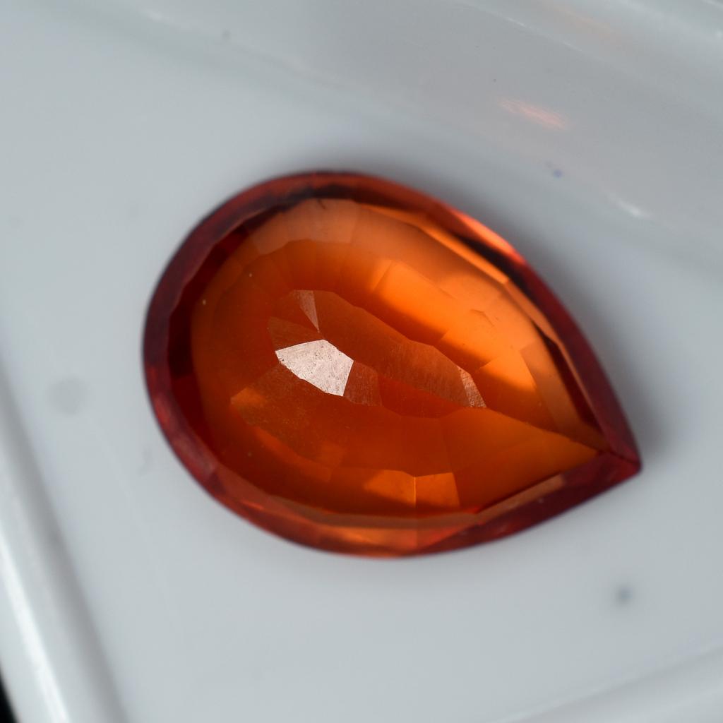 Natural Ceylon Orange Sapphire Pear Cut 10.45 Ct Loose Gemstone CERTIFIED