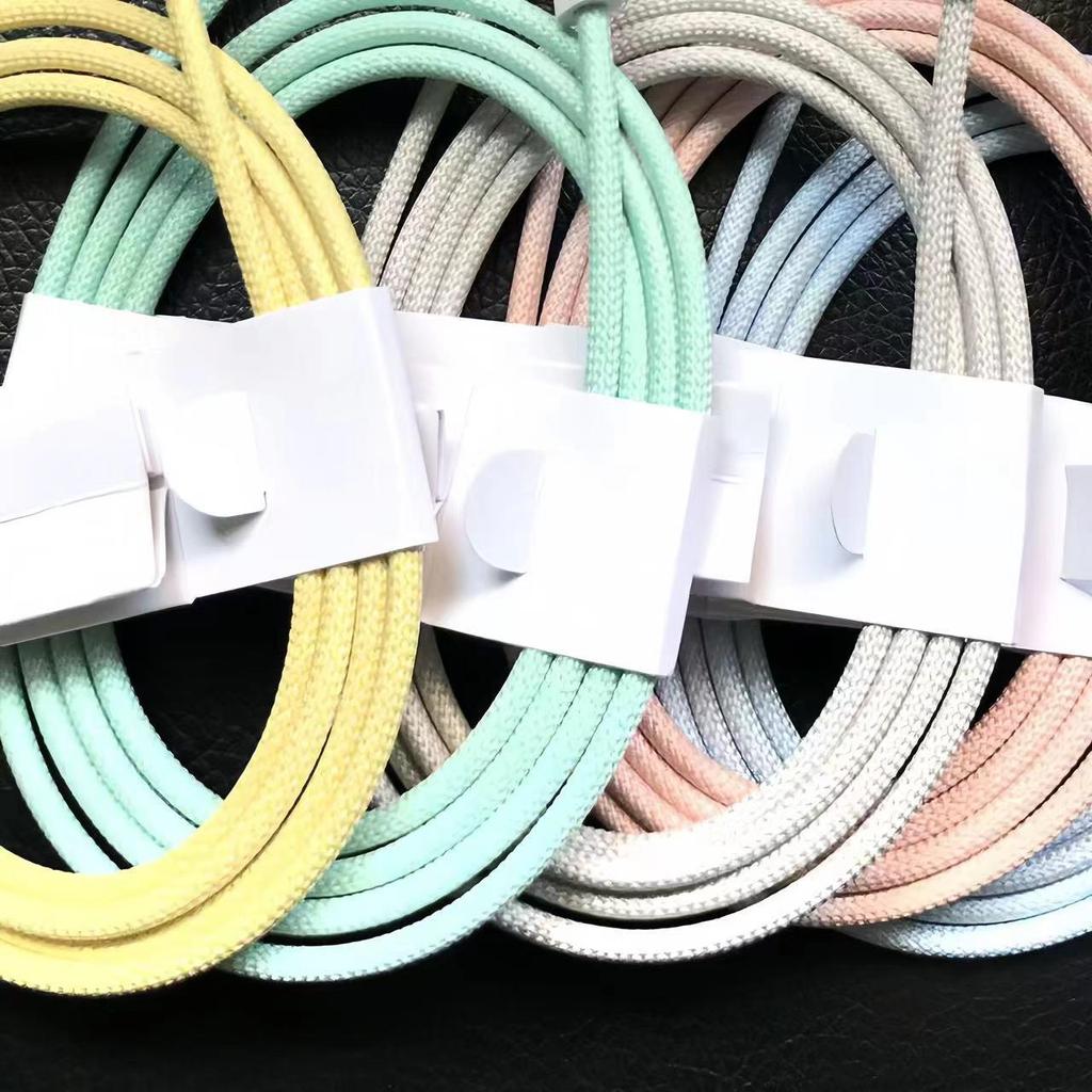 Knitted Macaron PD20W Double C Cable for Apple 16/15/14/13 Devices