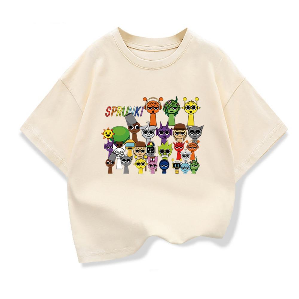 

Summer Casual Men s Clothes Cute Sprunk Cartoon Men s T-shirt Game T-shirt Short-sleeved Top M