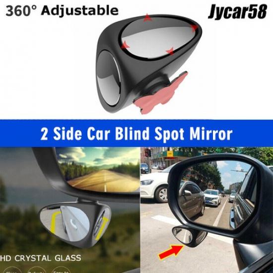 convex mirror 360° Rotatable 2 Side Car Blind Spot Convex Mirror Automibile Rear