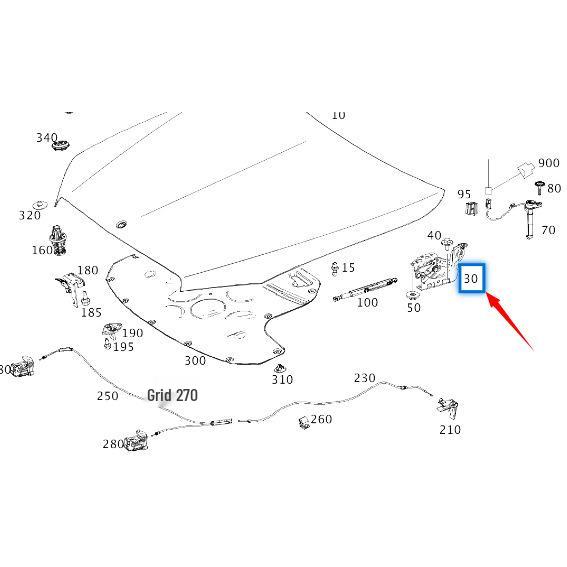 Hood Hinge for Mercedes-Benz E-Class W213 (2138800128, 2138800228)