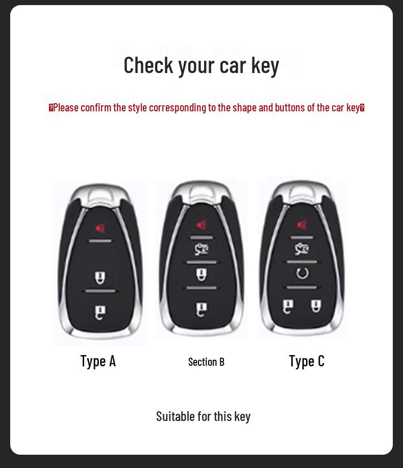 Personalized Key Case for Chevrolet Malibu XL, Equinox, Trailblazer