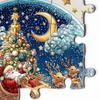 Christmas Crystal Ball Jigsaw Puzzle Santa Snow Village Scene 1000 Pieces Adults Cardboard Puzzle Family Game Home Decor