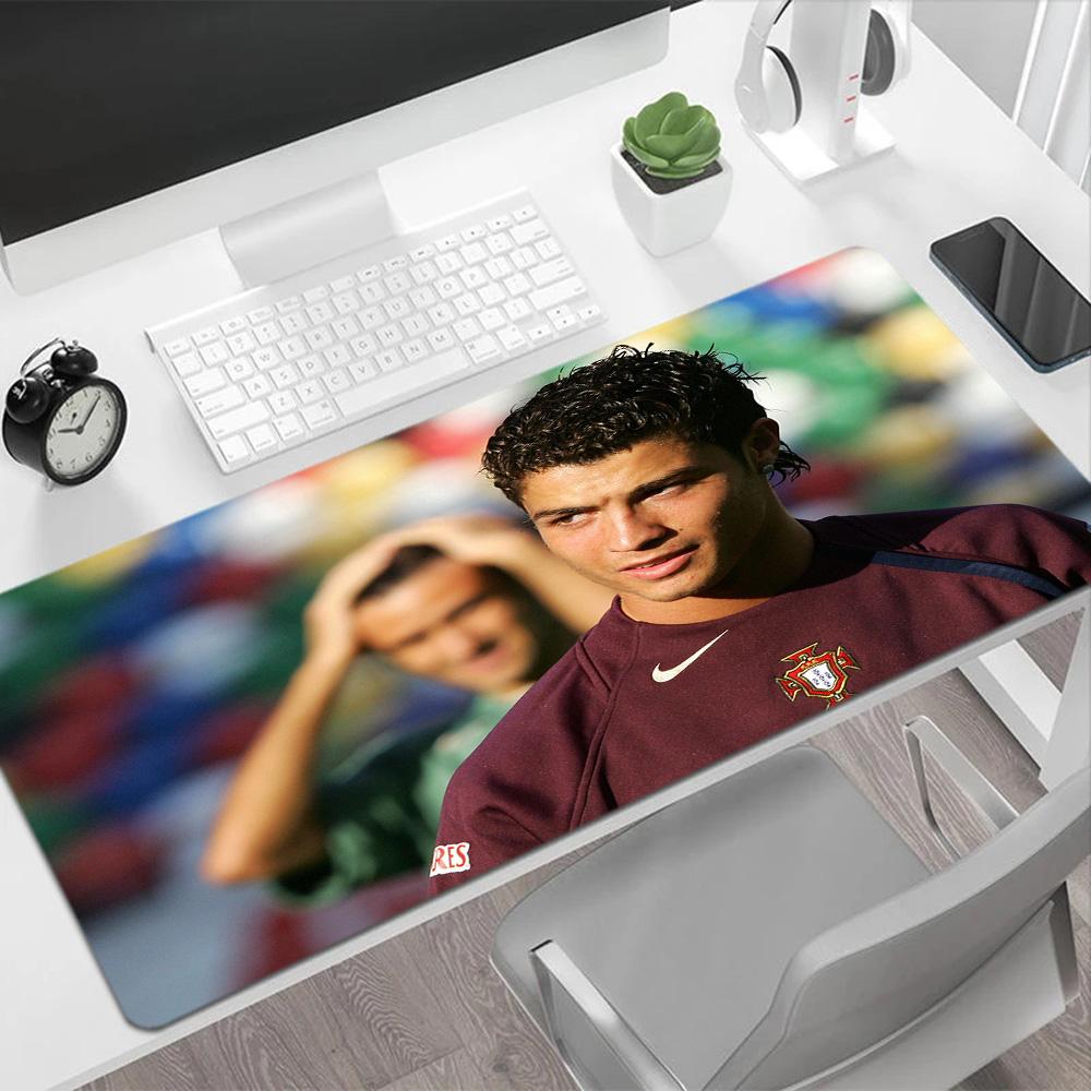 Ronaldo's Number Seven Jersey Gaming Mouse Pad Gamer Mousepad Ultra-Long Desk Mat Non-Slip Rubber Bottom Gaming Accessories Ideal Gift for Gamers