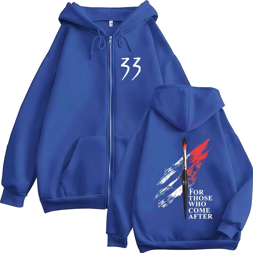 Game Clair Obscur Expedition 33 Zip Up Hoodie Men Women Casual High Quality Fashion Sweatshirt Coats Fleece Hooded