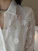 Xu Man Spring Korean Fashion 3D Flower Sheer Cardigan Top